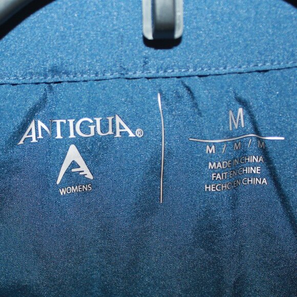 Atlanta Braves Antigua Women's Sherpa Full Zip Vest Jacket Navy Blue Women's M - Picture 4 of 5